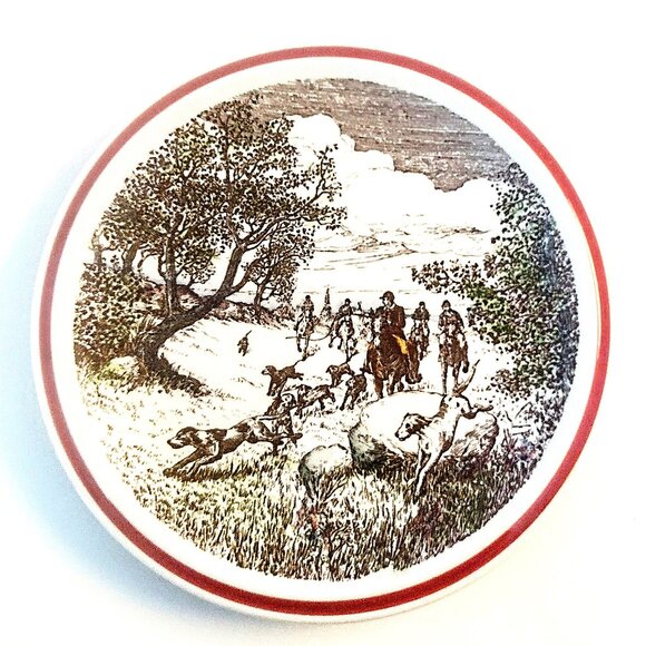 VTG "Bits of Old England" Luncheon Plates 4-Pc Set ~ Vernon Kilns ~ Nos. 1,2,4,8 - Picture 5 of 14